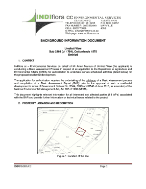 Background Information Document Umdloti Views - Indiflora