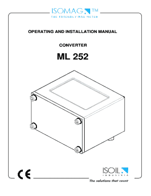 OPERATING AND INSTALLATION MANUAL CONVERTER ML 252 - archivio isoil