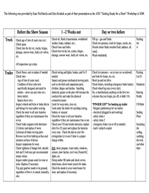 Getting Ready for a Horse Show check listdoc - austindressageunlimited
