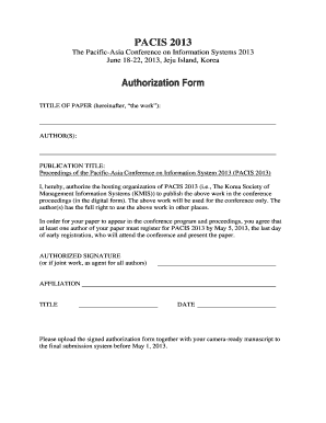 BPACIS2013b Authorization Form - pacis2013