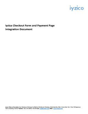 Iyzico Checkout bFormb and Payment Page Integration Document