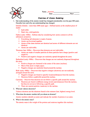 Overview Atom History Diagram ANSWERSdoc - teachers oregon k12 wi