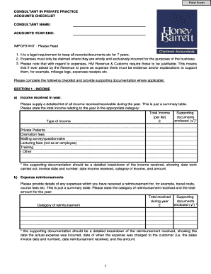 P45 blank form - 2015 Consultant In Private Practice checklist - Honey Barrett ... - honeybarrettmedical co