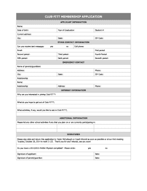 Membership application form - River Ridge High School - rrhs pasco k12 fl