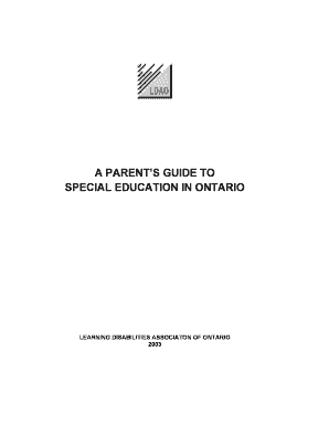 A parent's guide to special education in ontario - Access Resources - access resources ldao