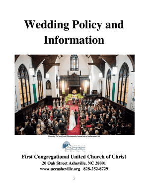 Wedding Policy and Information - uccasheville