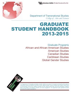 College student budget template - College of Arts and Sciences GRADUATE STUDENT HANDBOOK - transnationalstudies buffalo