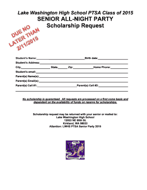 Senior party registration form scholarship 2015 - LWHS PTSA - lwhsptsa
