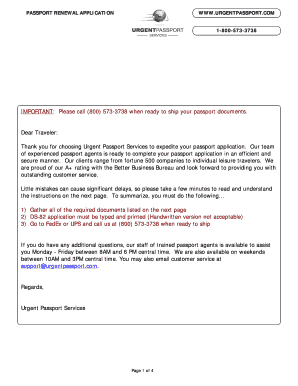 URGENT PASSPORT PART 1 APPLICANT INFORMATION This form provides Urgent Passport Services with all the personal information needed to expedite a customers passport application Please fill out this order form completely