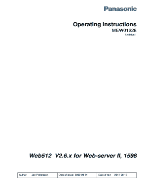 Operating Instructions MEW01228 Revision 1 Web512 V2