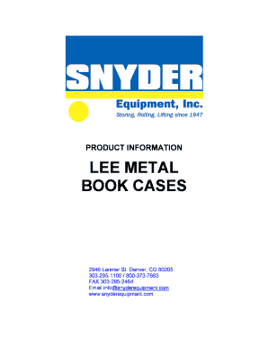 PRODUCT INFORMATION LEE METAL BOOK CASES