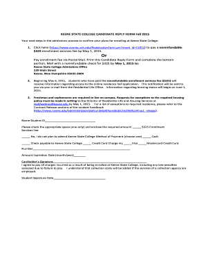 BeginningMay6,2015, studentswhohavepaidthenonrefundableenrollmentservicesfee($325)will - admissions keene