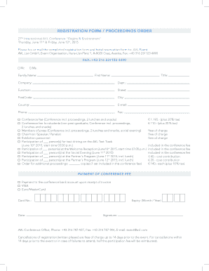 REGISTRATION FORM PROCEEDINGS ORDER - avlcom