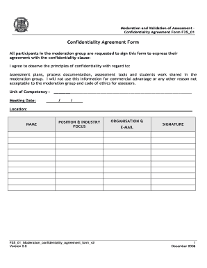 Confidentiality Agreement Form - badgegroupcomau