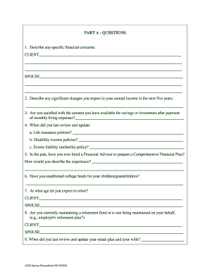 PERSONAL SURVEY FORM - Acorn Consulting - acornconsulting