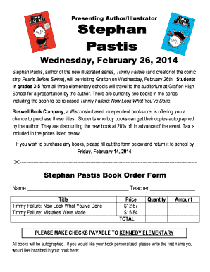 Stephan Pastis Book Order Form - Kennedy Elementary School - kes grafton k12 wi