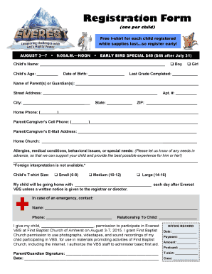 Soccer player contract template - Registration Form - First Baptist Church of Amherst - fbcamherst