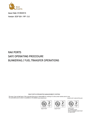 Sop document - STANDARD OPERATING PROCEDURE - baljazeeraportbbaeb