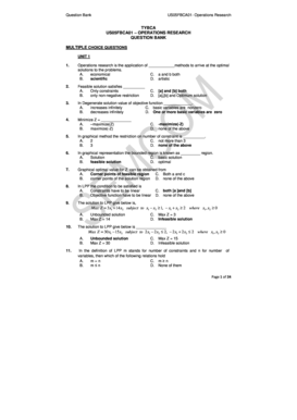 operations research sample questions and answers