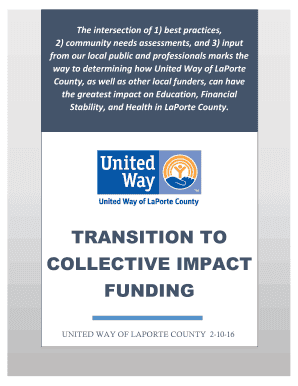 Transition to Collective Impact Funding Project Report - unitedwaylpc