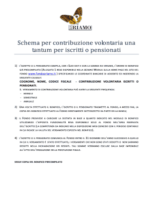 Solicitation letter for church project - SCHEMA PER LA CONTRIBUZIONE VOLONTARIA PER ISCRITTI O PENSIONATIdoc - fondopriamo