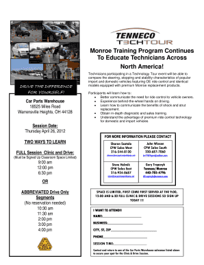 Training schedule format - Monroe Training Program Continues To Educate Technicians