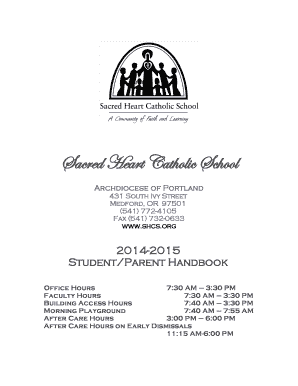 Table of contents - Sacred Heart Catholic School - shcs