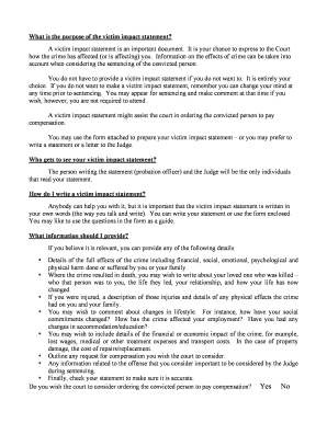 Sample agreement between two parties pdf - Victim impact statement - Belmont County Common Pleas Court - belmontcountycommonpleas