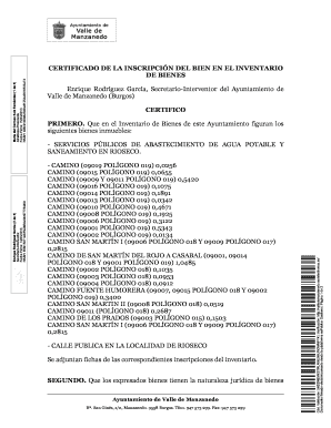 Inventario de Bienes de dominio p blico - Valle de Manzanedo