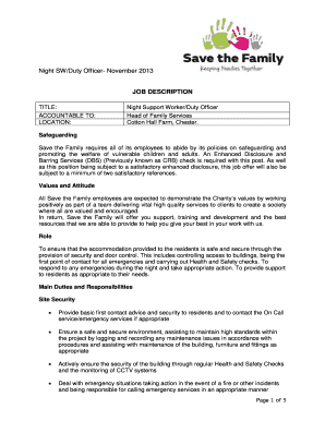 Night SWDuty Officer- November 2013 - Save the Family - savethefamily org