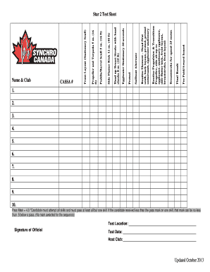 Updated October 2013 Star 2 Test Sheet Name & Club CASSA # 1 ... - iranianexpert