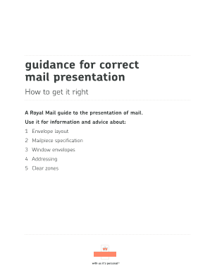 Guidance for correct mail presentation How to get it right - bdprints co