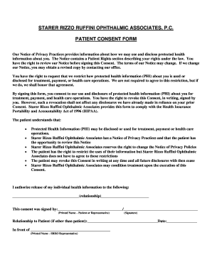 Patient HIPAA Consent Form - Starer Rizzo Ruffini Ophthalmic ...