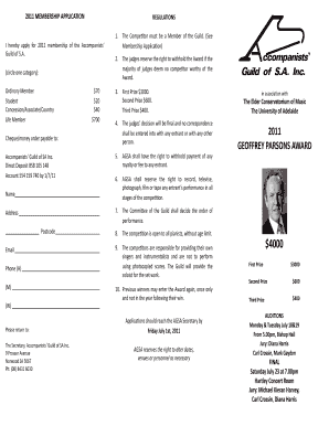 Evaluation participant feedback form for workshop - 2011 GPA Brochure - The Accompanists' Guild of SA Inc. - accompanist org