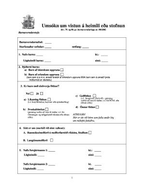 (PDF skjal) Ums kn um vistun ... - Barnaverndarstofa - bvs