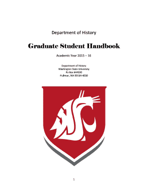 Graduate Student Handbook - History - Washington State University - history wsu