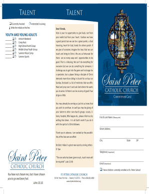 Credit card form example - 2014 Commitment Card form - St. Peter - stpeterdeland