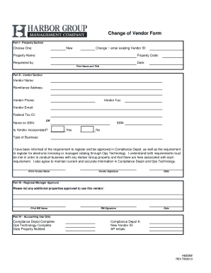 new vendor form template excel