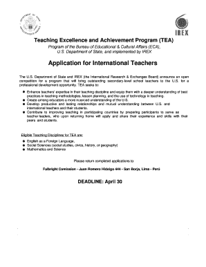 Shiats degree certificate form - Application for International Teachers - Fulbright Per - fulbright