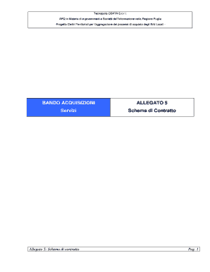 Property inventory form - BANDO ACQUISIZIONI ALLEGATO 5 Servizi Schema di Contratto - tno