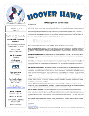 Dear Hoover Families, - hoover sd54