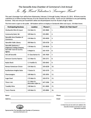 Dc lease agreement - Dansville Chamber 2014 - Scavenger Hunt Entry Form.doc