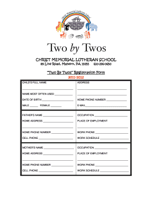 Two By Twos Registration Form Ldoc - christmemorial