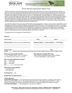 vortex warranty form