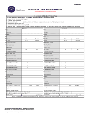 Hr letter for bank - RESIDENTIAL LEASE APPLICATION FORM - m-tcoza - m-t co