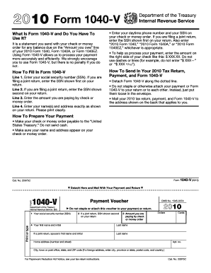 B2010 Form 1040b-V