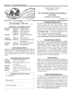 Verification of nonfiling letter - Christmas Memorial Flowers The earth shall be ... - Holy Spirit Parish - holyspiritparishsac