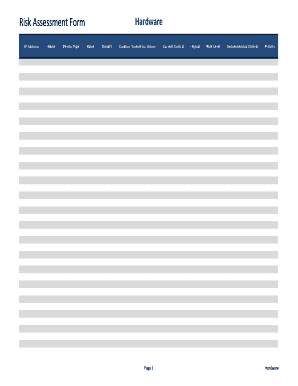 Risk Assessment Form Hardware - bdexcommbbcomb