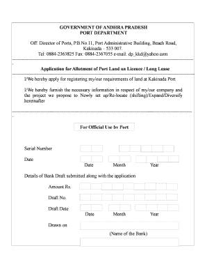 Ap ports list - GOVERNMENT OF ANDHRA PRADESH PORT DEPARTMENT Application - apports