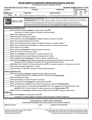 MCTC 2016-2017 Application - Katy ISD - katyisd